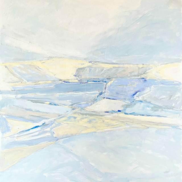 Isabelle Abbot, Winter Blanket, 2022. Oil on canvas, 52 x 46”